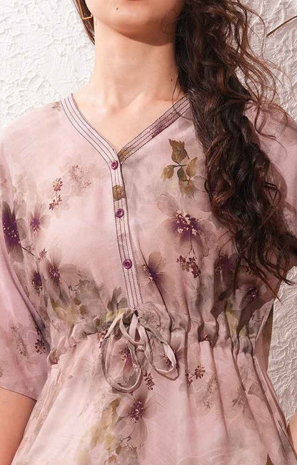 Quicksand-Colored Premium Flare Gown