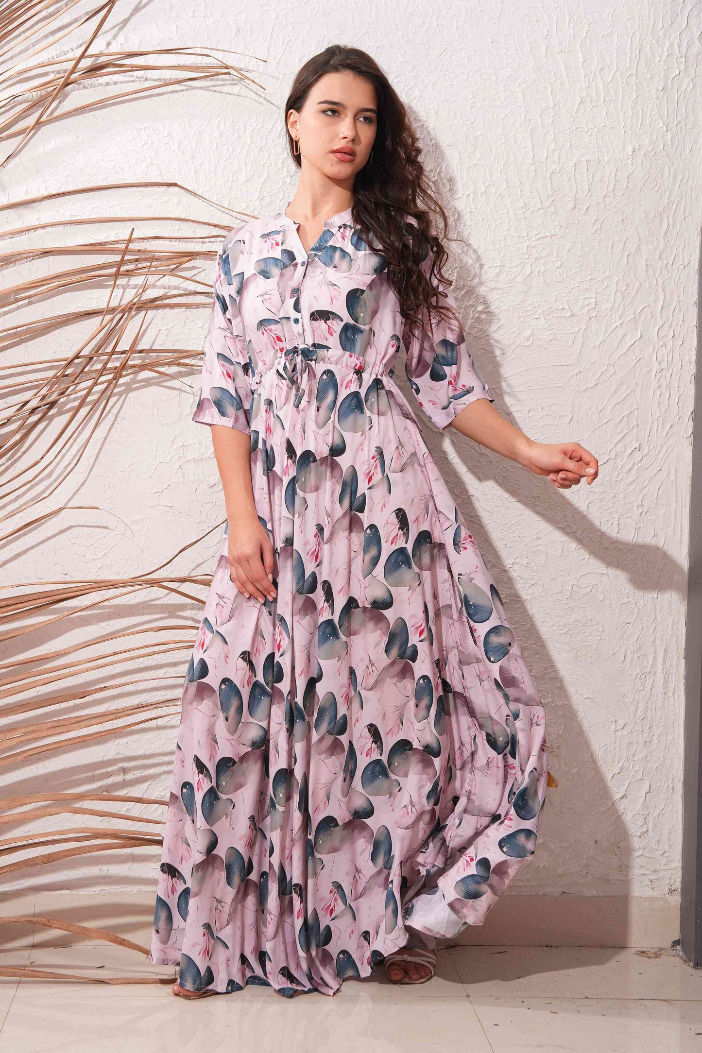 Pink-Colored Premium Flare Gown