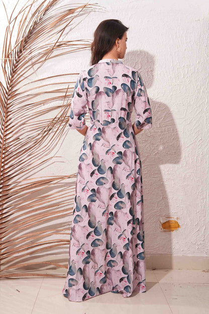Pink-Colored Premium Flare Gown