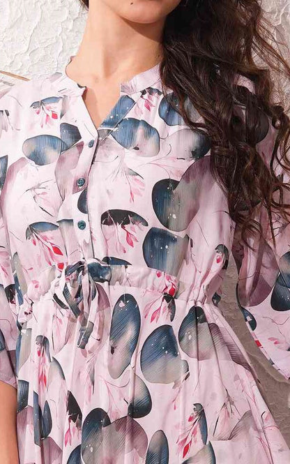 Pink-Colored Premium Flare Gown