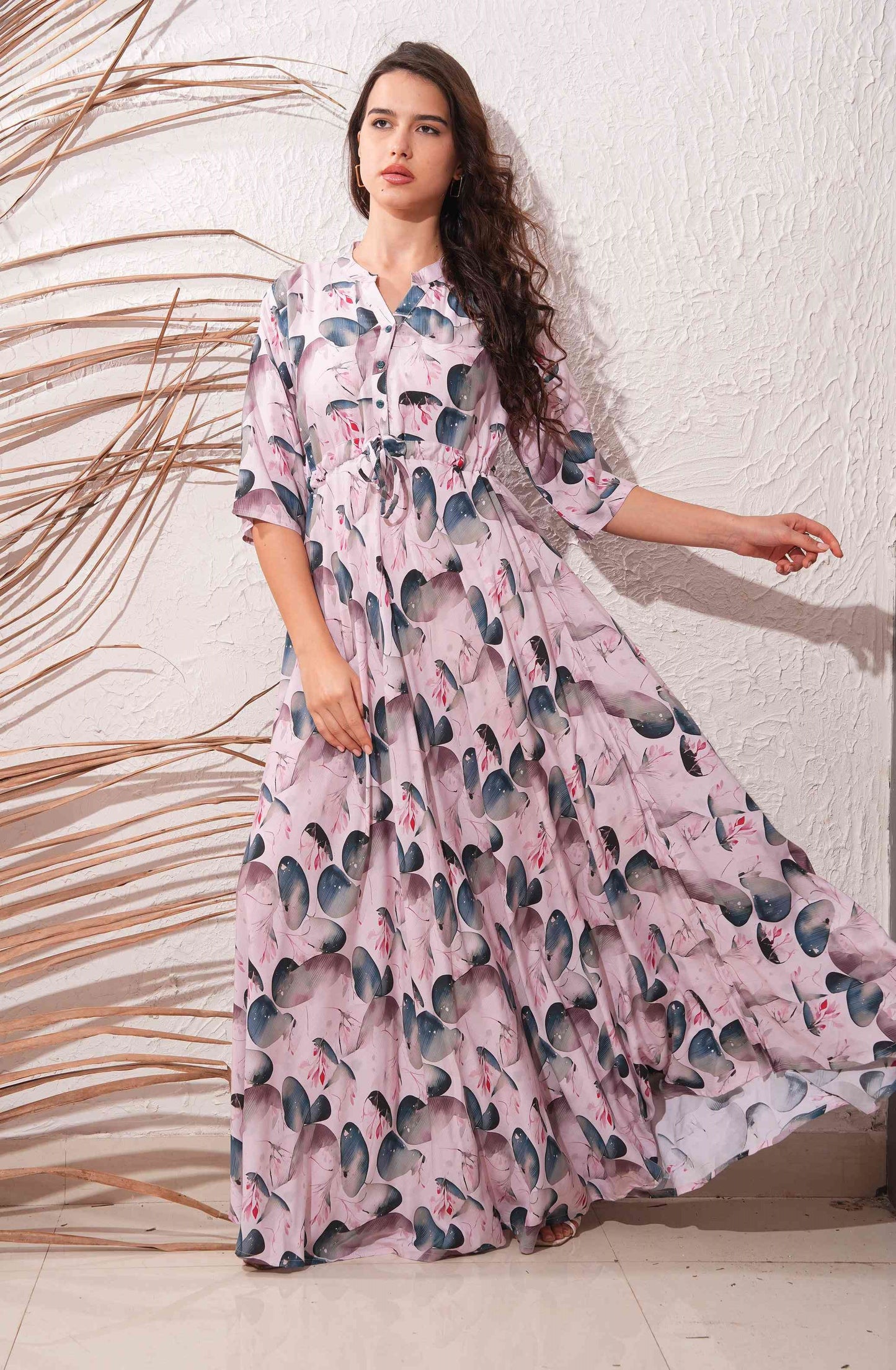 Pink-Colored Premium Flare Gown