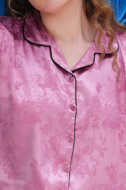 Womens Front Open Nightsuit - Onion