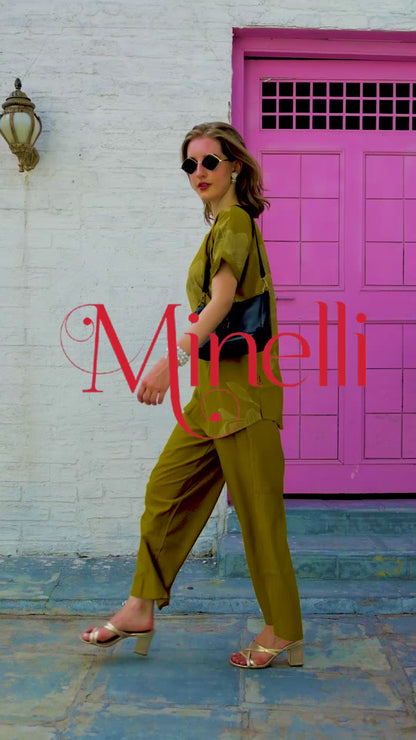 Mustard-Colored Printed Co-Ord Set