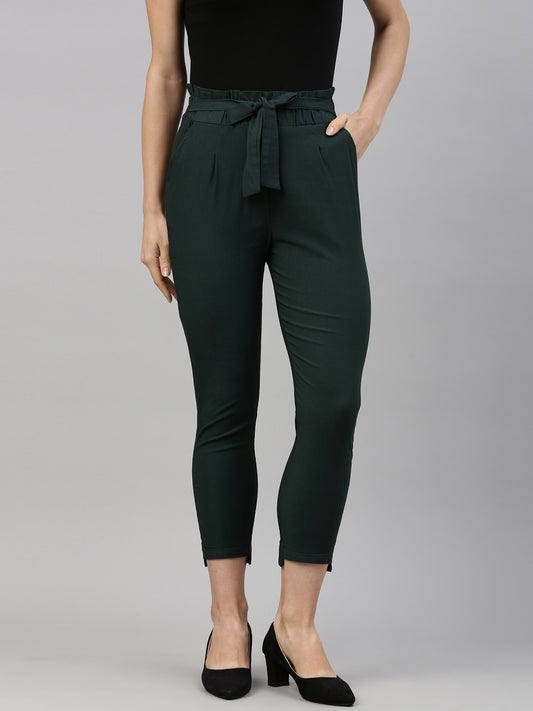 Womens Solid Knot Pant - B Green