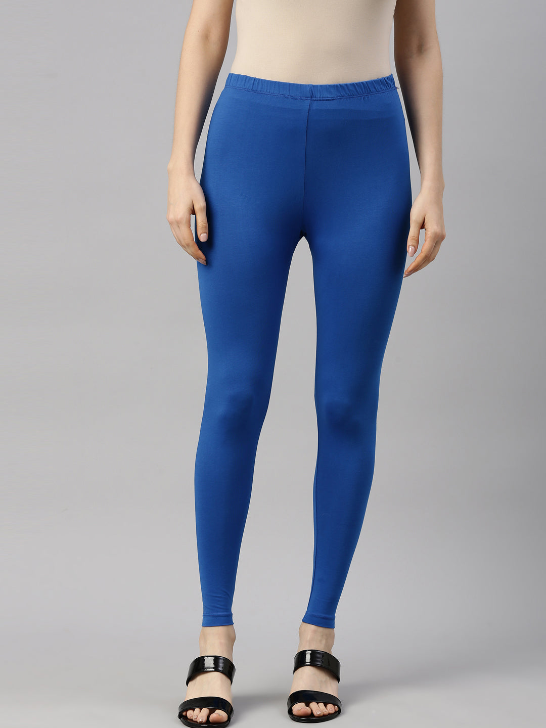 Womens 4 Way Stretch Ankle Leggings - R Blue