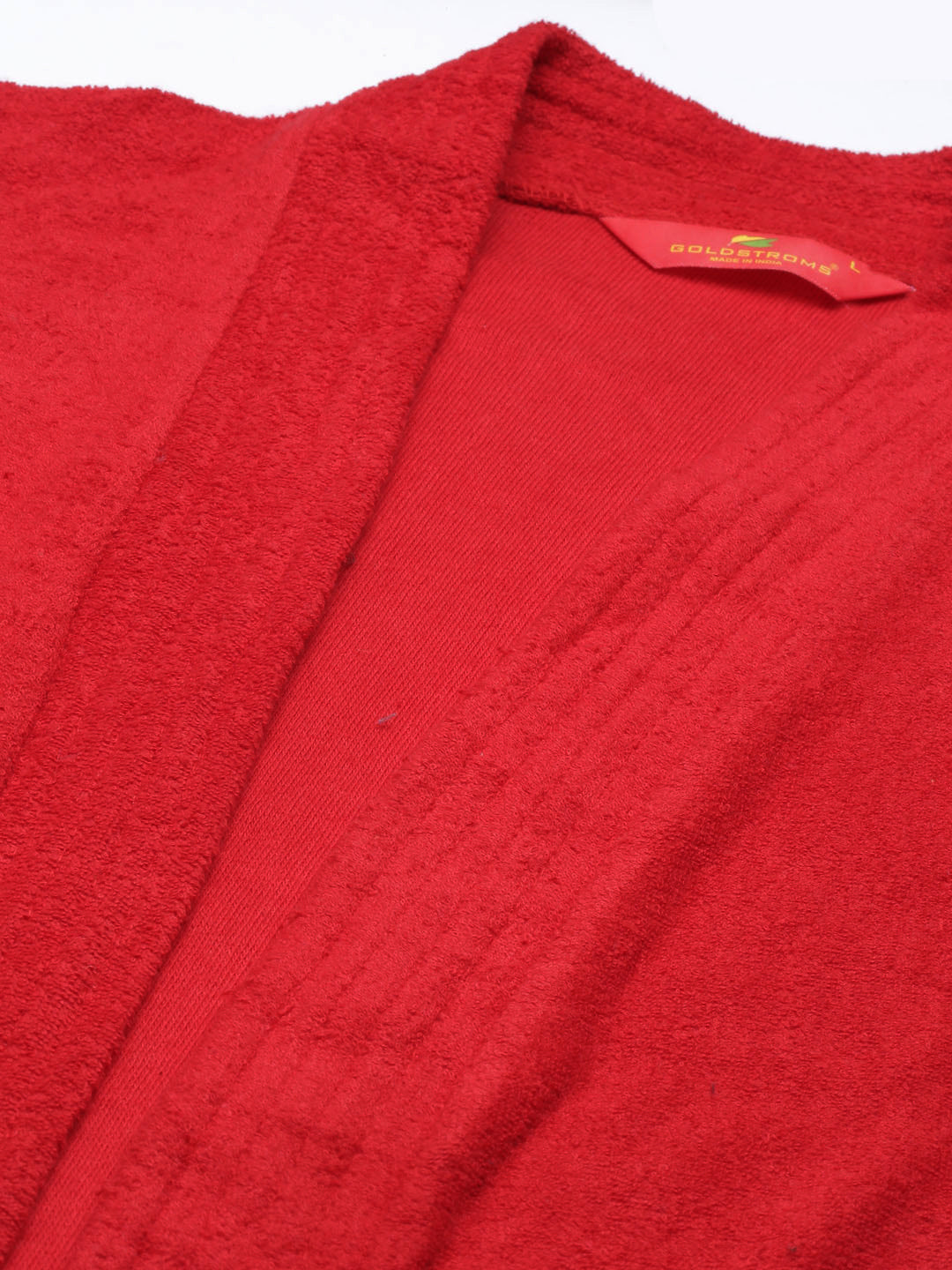 Mens Plain Bathrobe - Red