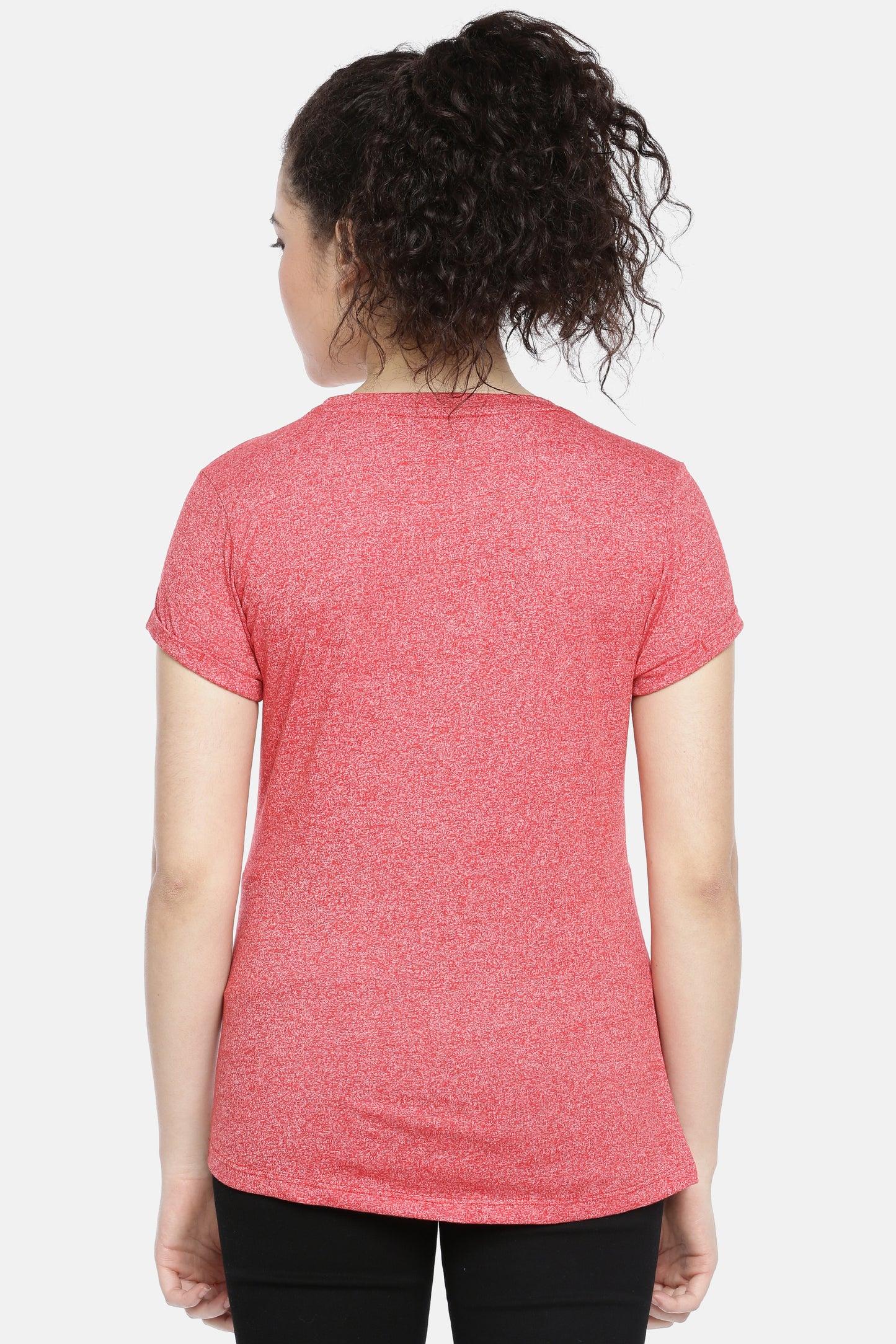 Red Round Neck Active Tees