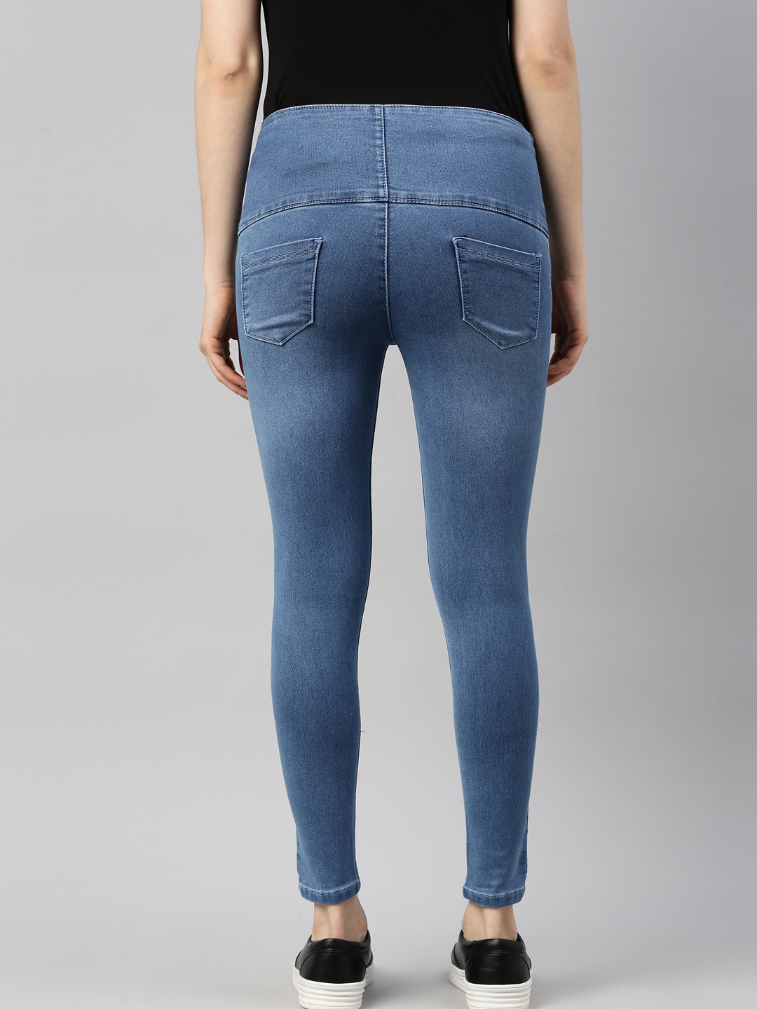 Womens High Rise Slim Fit Denim - Blue