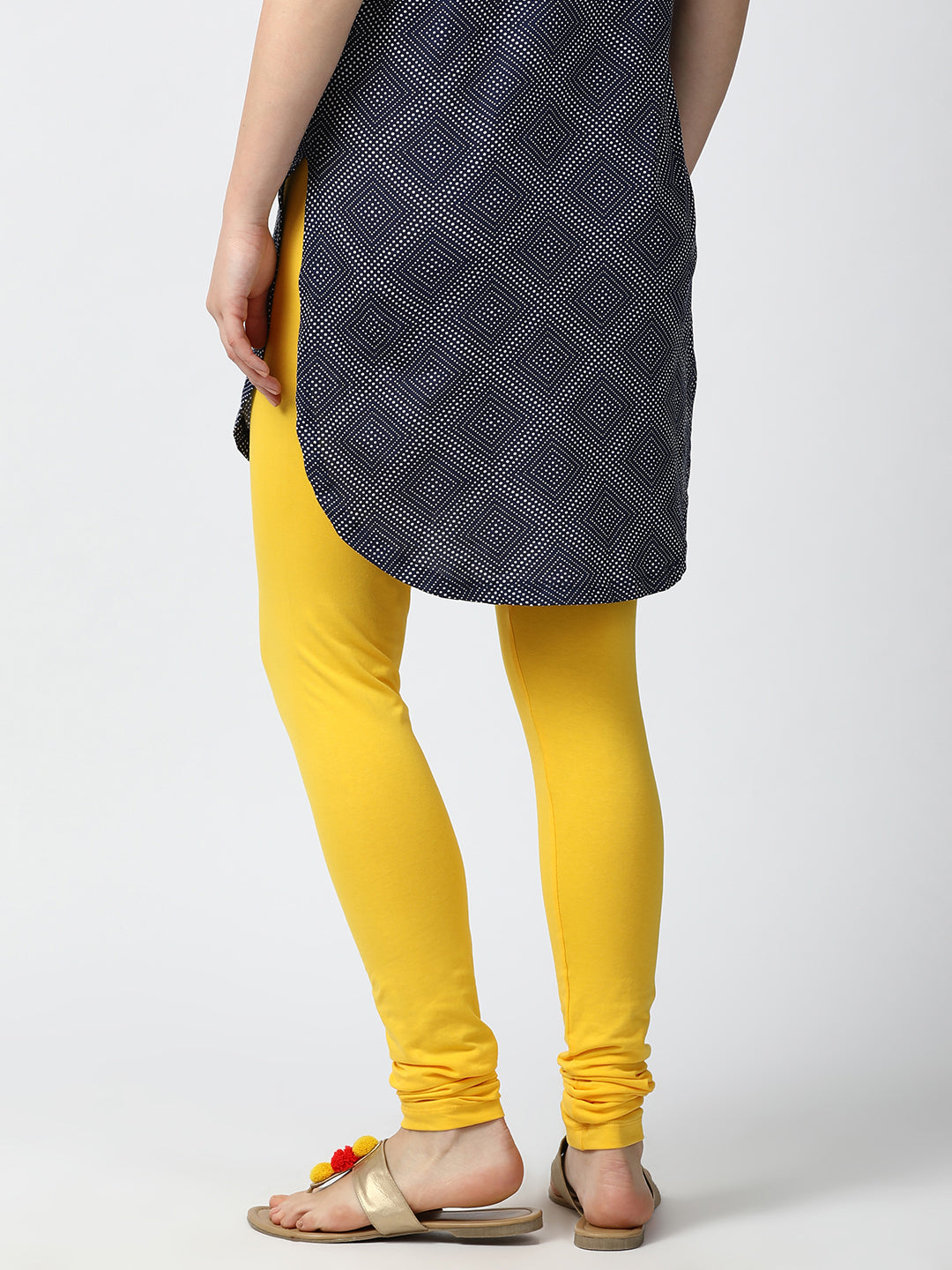 Women's Rayon Solid Plain Asymmetric A-Line Designer Kurti (Mustard Yellow)  – Fabclub