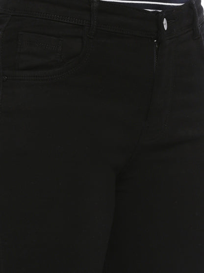 Womens Mid Rise Slim Fit Denim - Black