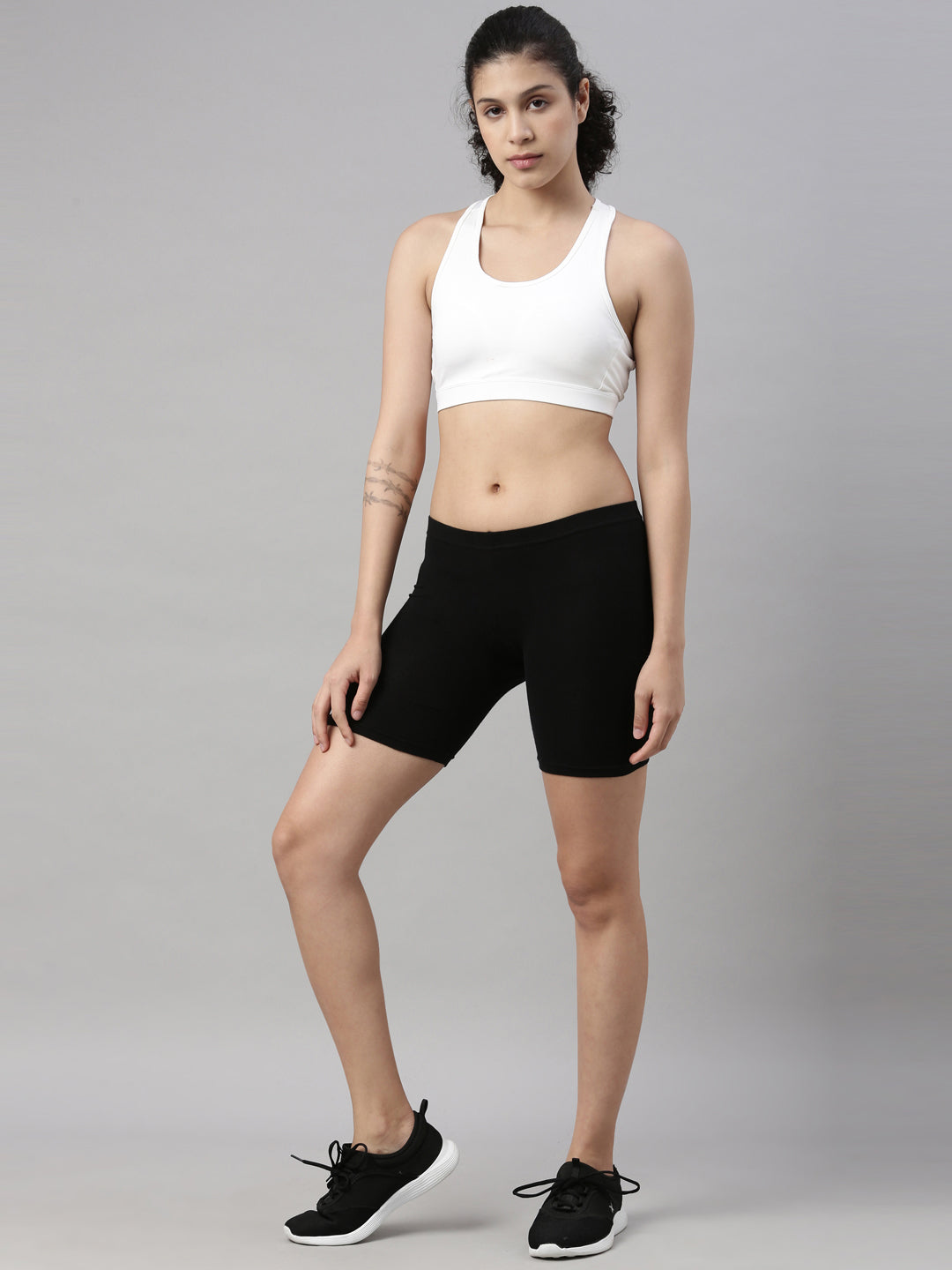 Womens 4-Way Stretch Cycling Shorts - Black