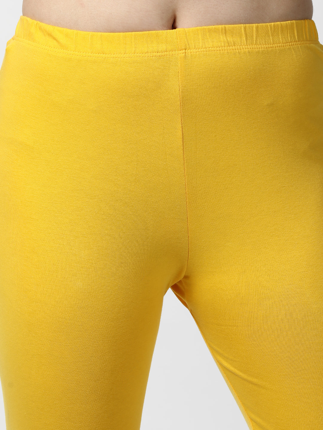 Womens 4 Way Stretch Ankle Leggings - Yellow – Minelli