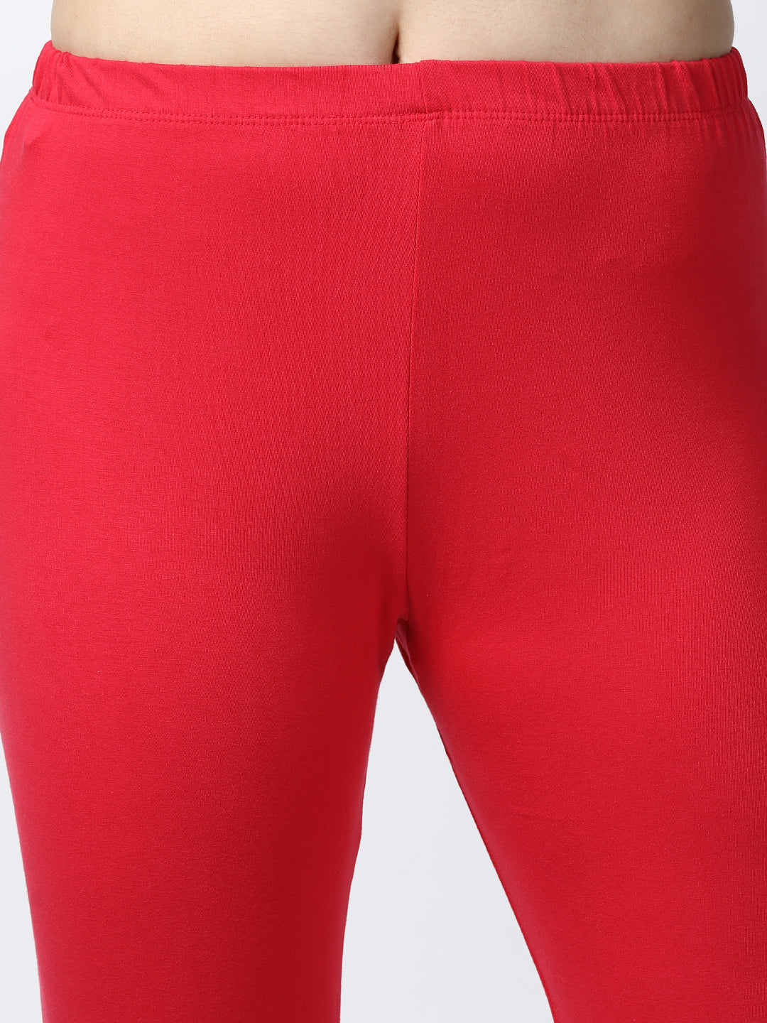 Womens 4 Way Stretch Ankle Leggings - Red