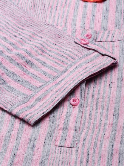 Pink-Colored Maternity Kurta