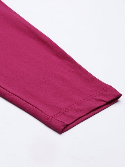 Womens Maternity Capri - Fuchsia