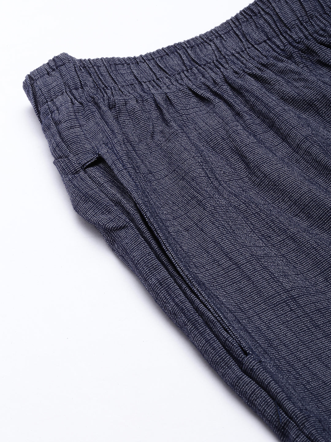 Womens Stretchable Solid Cigar Pant - Denim Blue