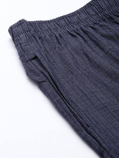 Womens Stretchable Solid Cigar Pant - Denim Blue
