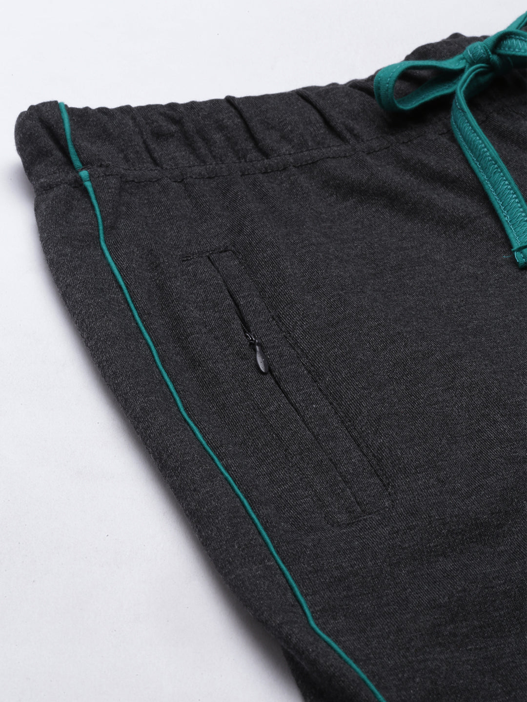 Womens Yoga Capri With Zipper Pocket - Charcoal Grey