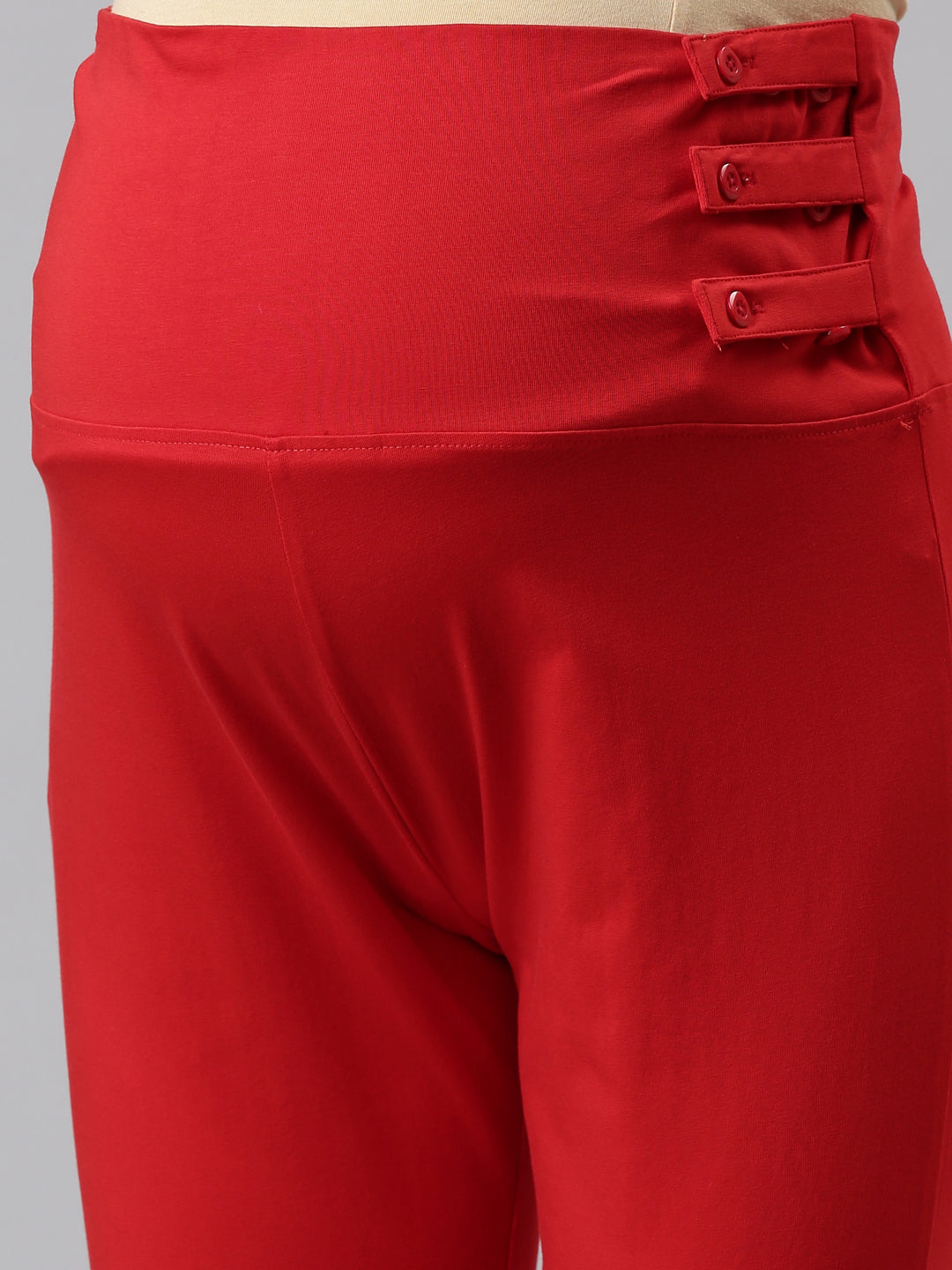 Womens Maternity Capri - Red