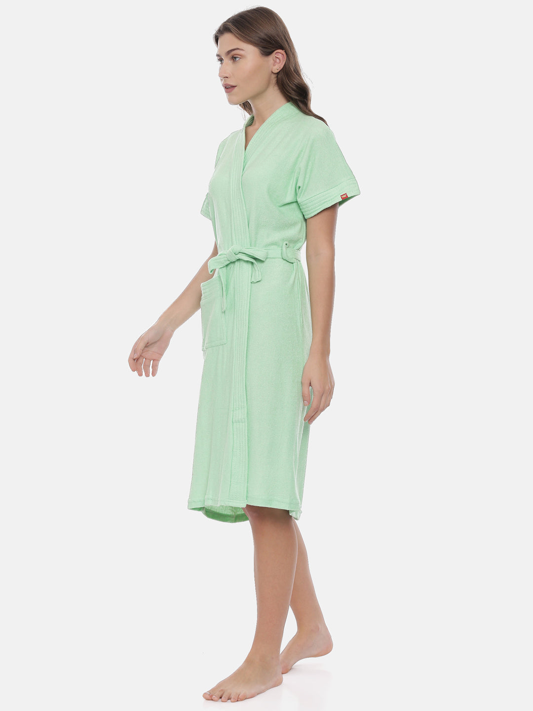 Womens Solid Bathrobe - Pista